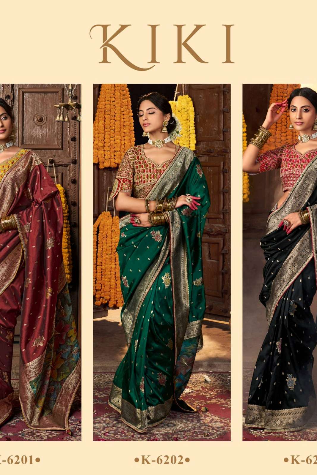 Kira PRESENTS KIKI PURE SILK WEAVING FANCY FABRIC SAREE WITH BEAUTIFUL LACE BORDER 