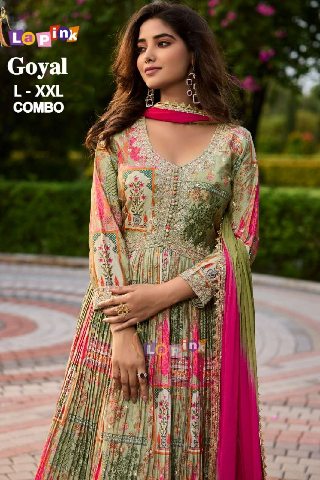 Lapink 22291 Ready to wear Chinnon fabric Gown with Embroidered sequence work 