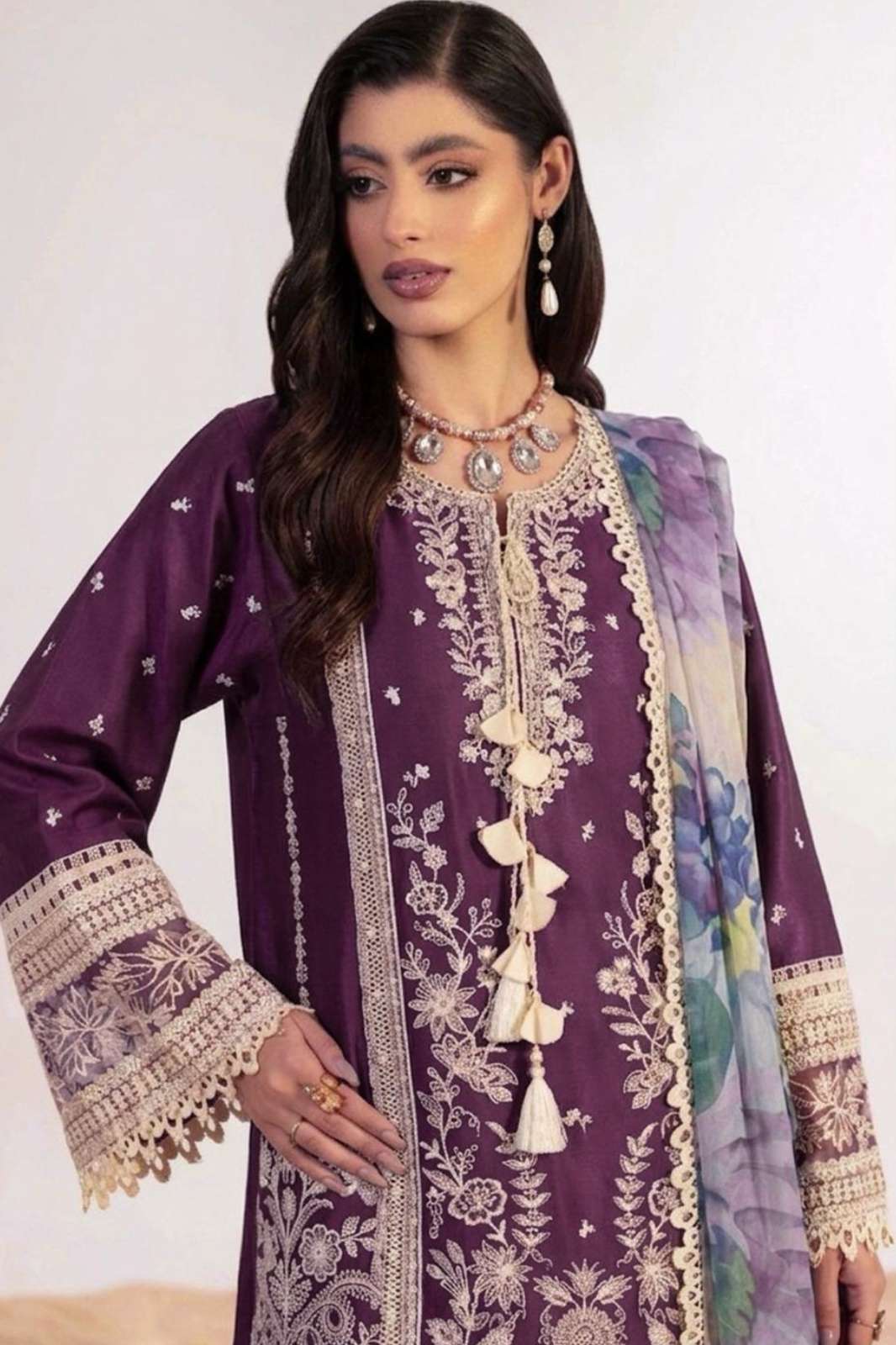 MEHBOOB TEX  2020 (AB) & 2021 (AB) PURE COTTON WITH HEAVY EMBROIDERY DESIGNER SALWAR SUIT 