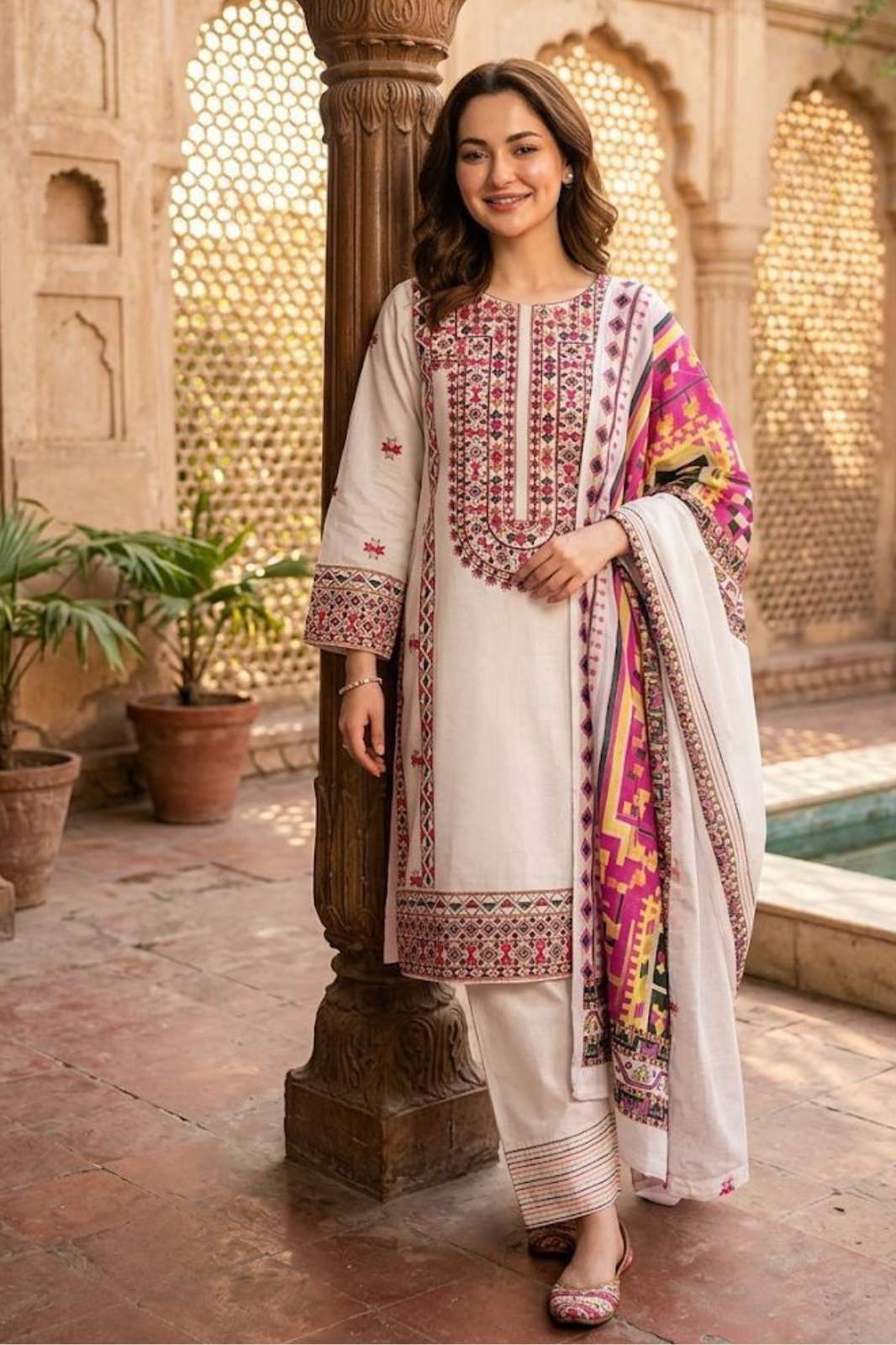 Mehboob Tex D no 2037  Heavy Rayon with Kashmiri Heavy Embroidery Designer Salwar Suit 