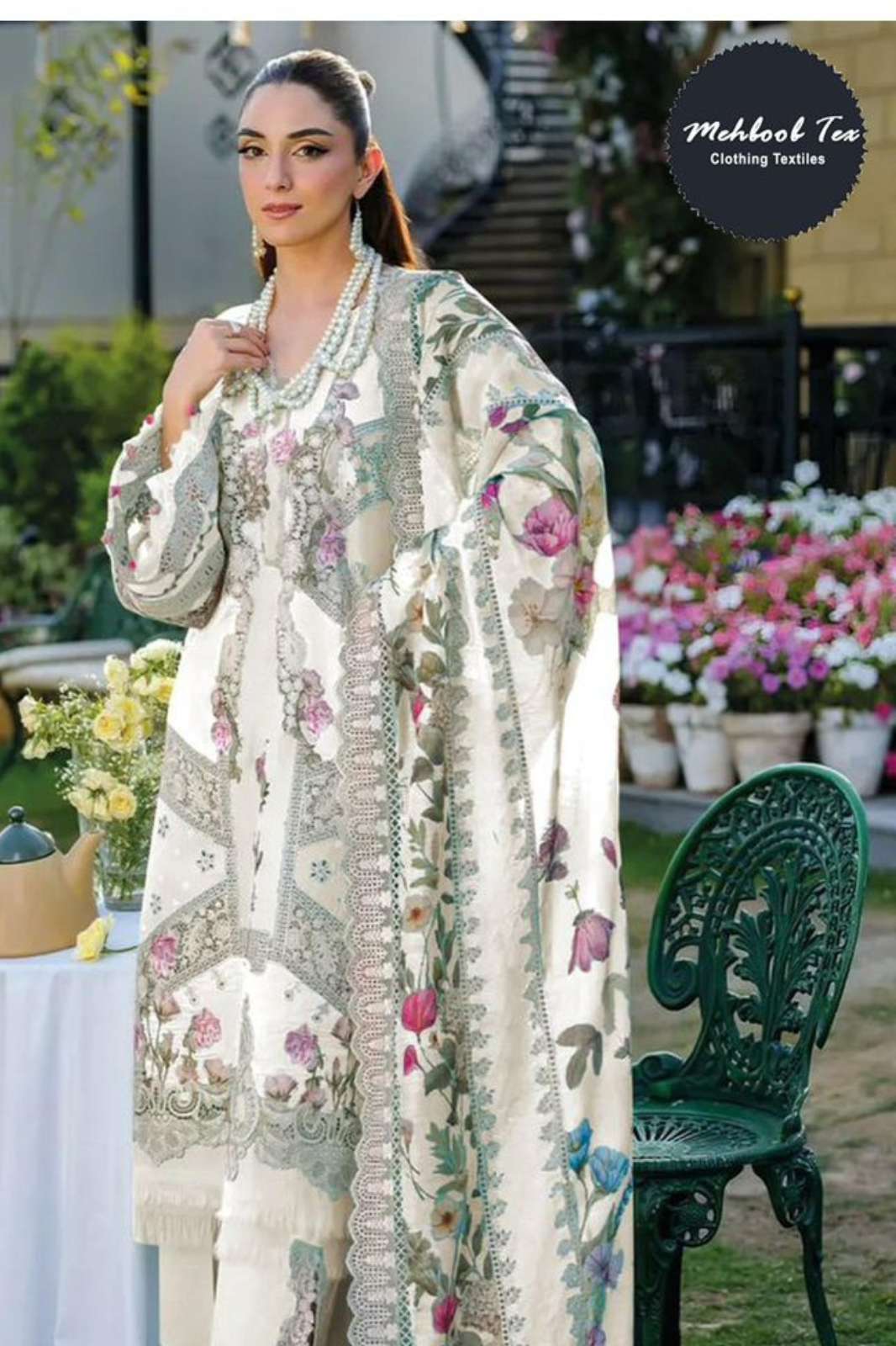 Mehboob Tex D NO ombré vol 11 Cambric Cotton with Heavy Embroidery Designer Salwar Suit 