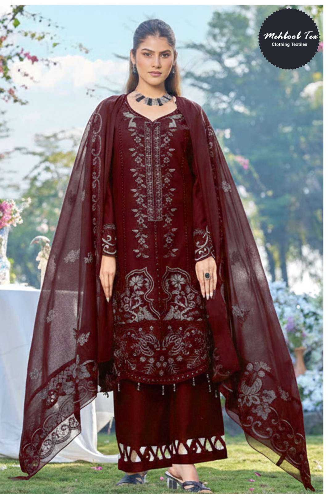Mehboob Tex OMBRE PREMIUM VOL 8 Pure Cotton with Heavy Embroidery Designer Salwar Suit 