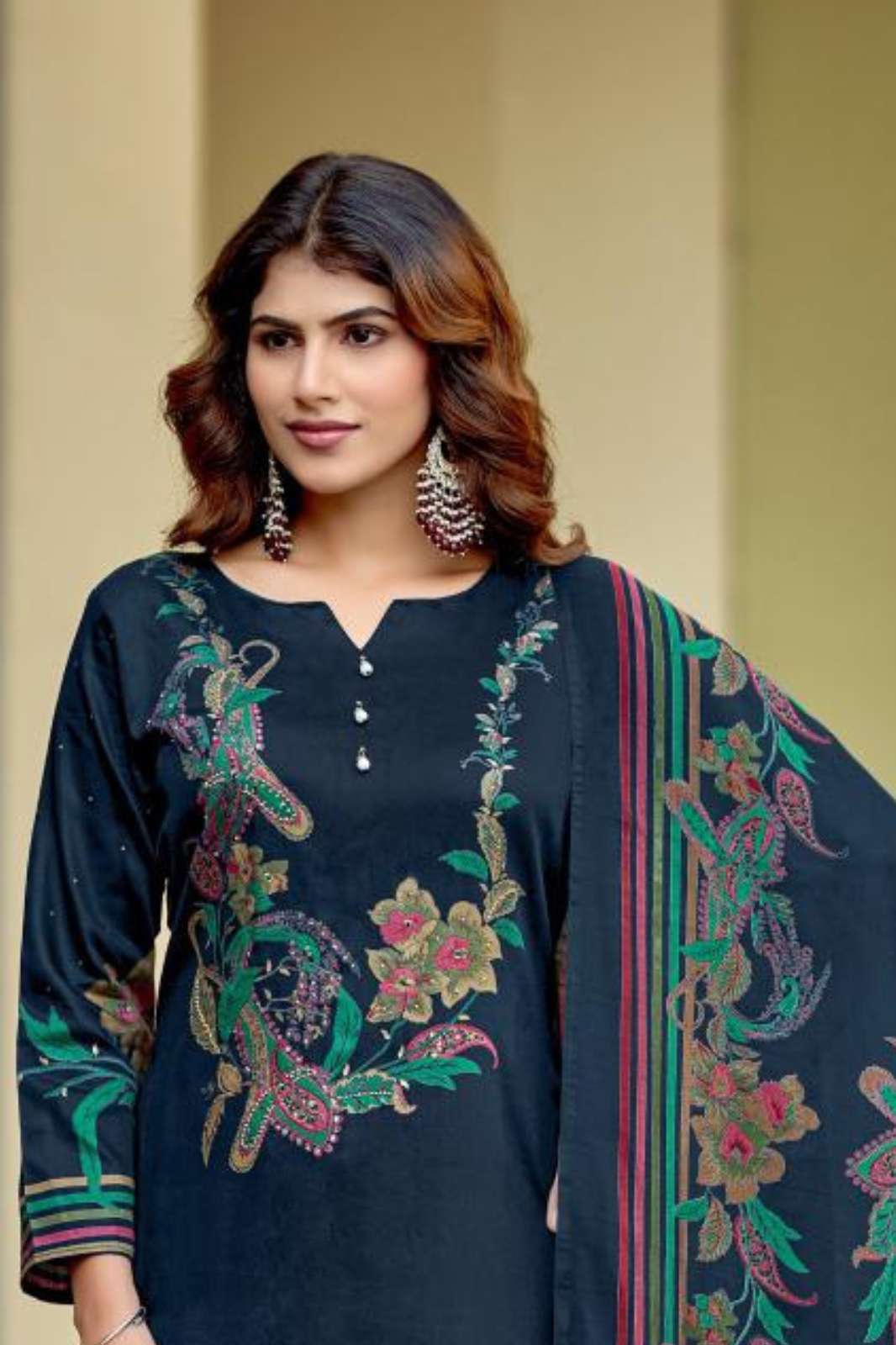 Mumtaaz Arts LAZEEZ Viscose Jam Digital Discharge Printed Designer Salwar Suit 