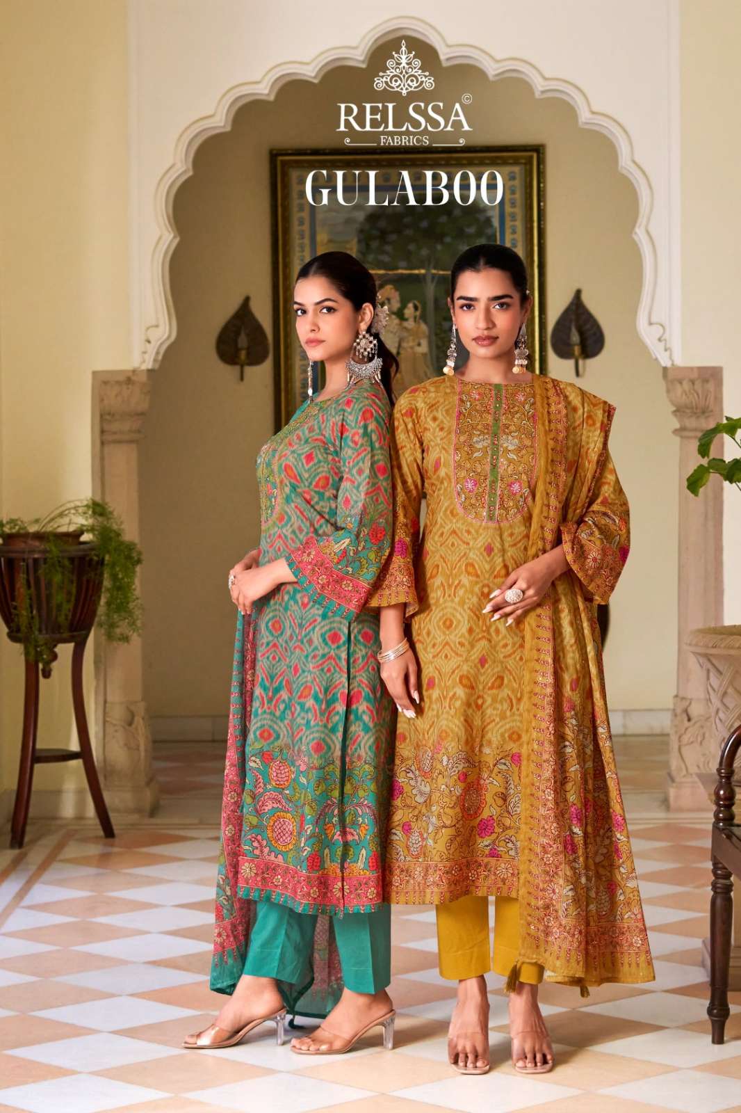 Relssa GULABOO Pure Cotton Embroidery with Digital Printed Designer Salwar Suit
