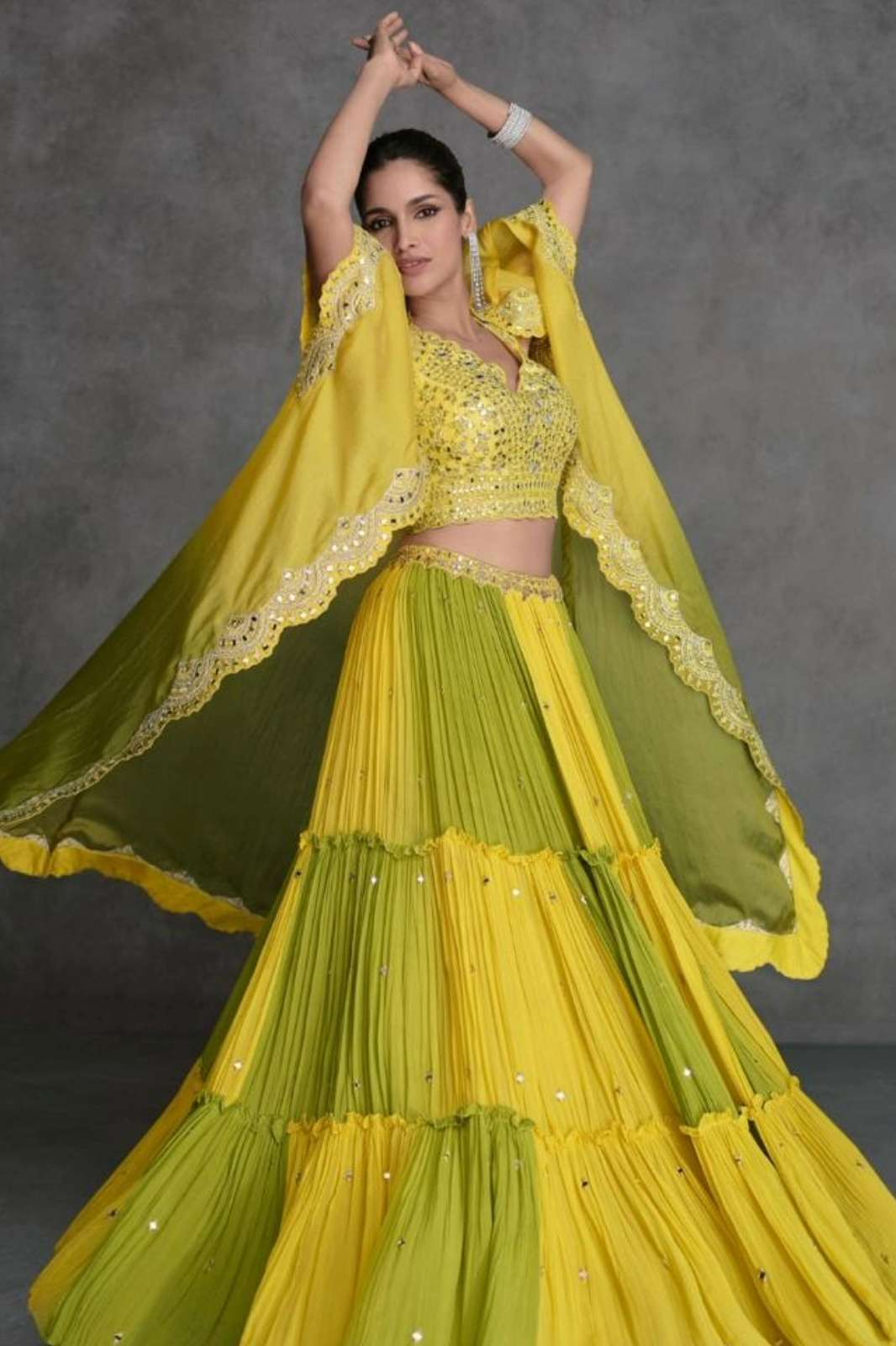 SAYURI DESIGNER PRESENT JUGNI NX STITCHED REAL GEROGETTE EMBROIDERED GOWN 