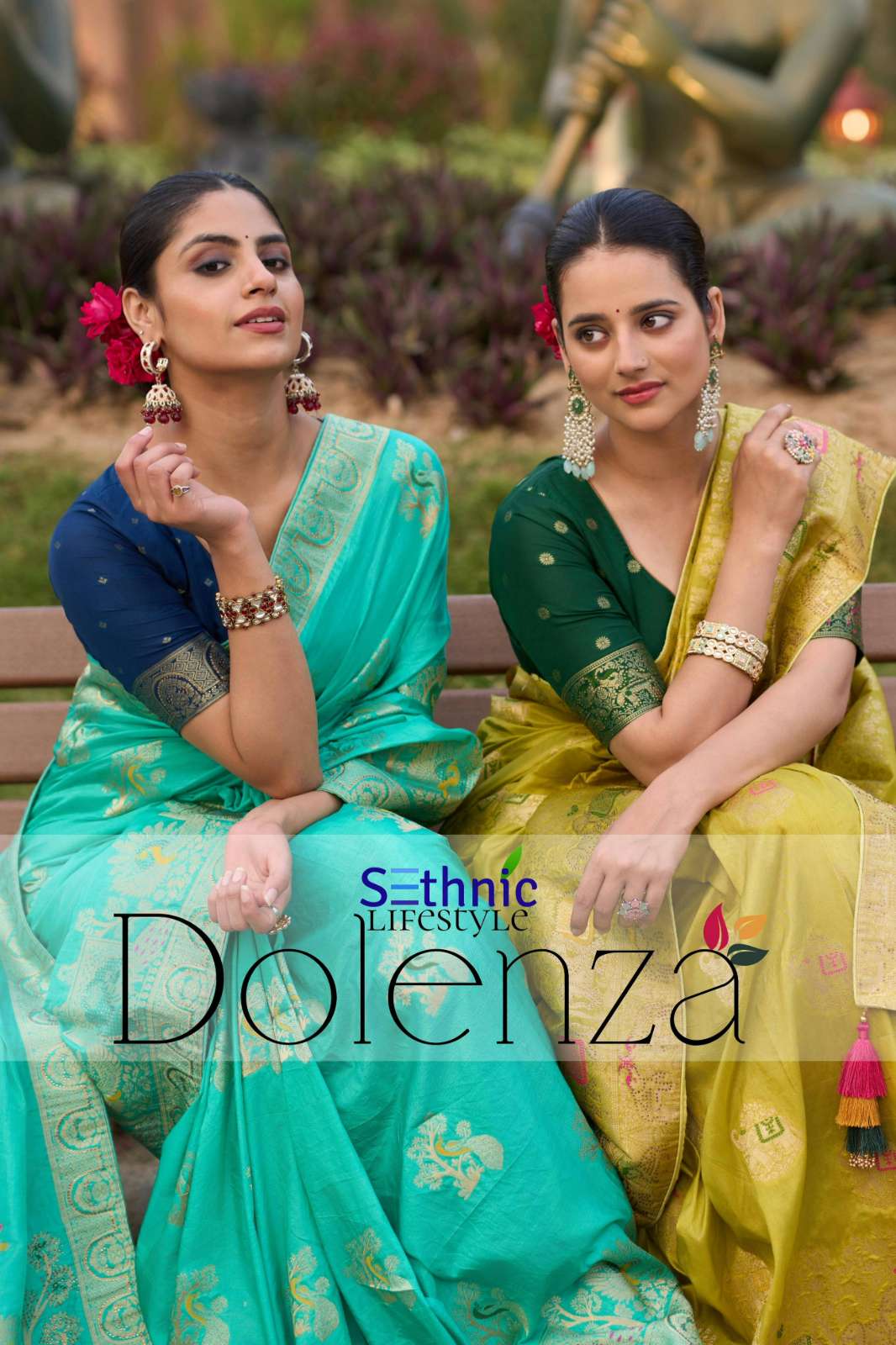 Sethnic DOLENZA 1 Pure Dola Silk Zari weaving & Swarovski Work Saree Collection