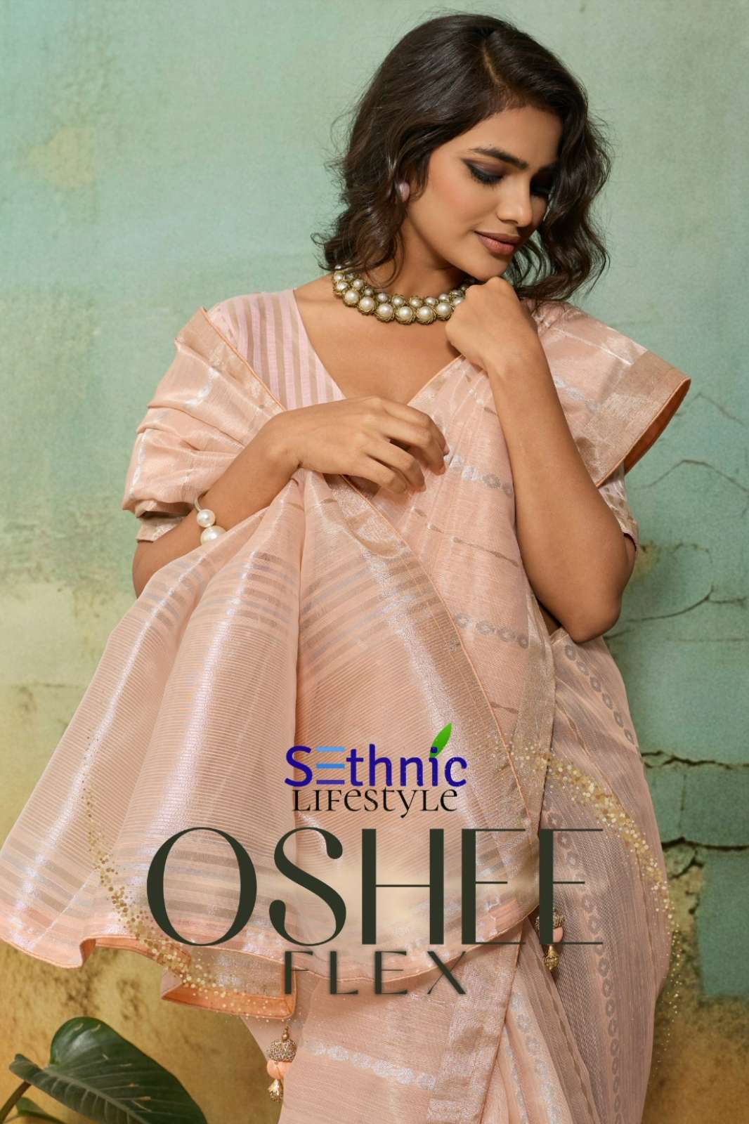 Sethnic Lifestyle Oshee FLEX Zari woven Tissue Linen Saree Collection