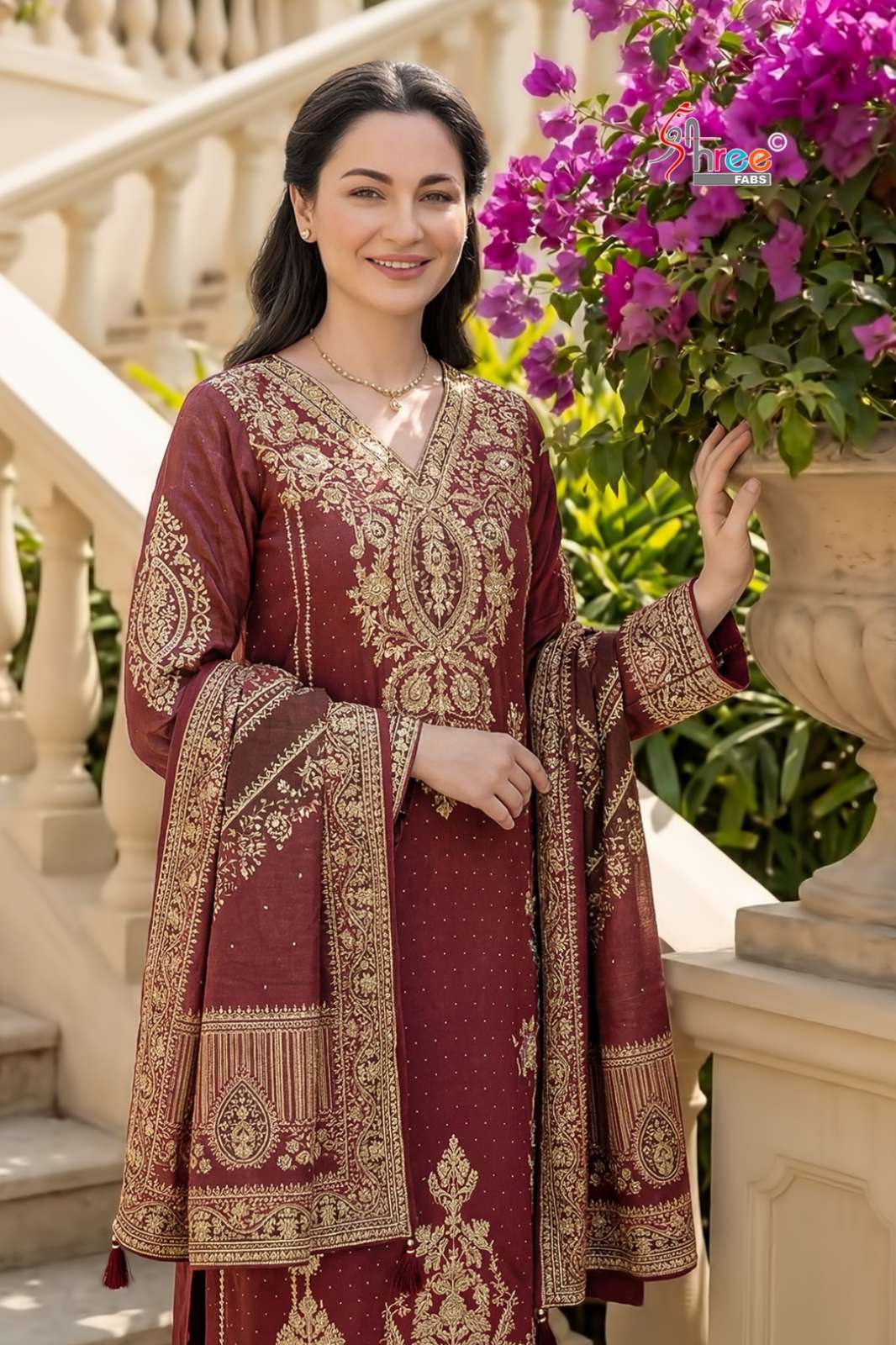 Shree KT 355 Pure Viscous Maslin Digital Print and Hand work Designer Salwar Suit