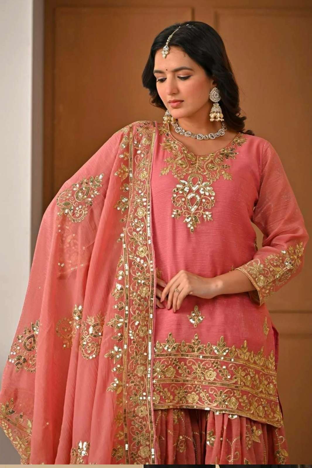 Shri Balaji Emporium 21862 ready to wear Heavy Vichitra Silk Suit With Sequence And Embroidery Work