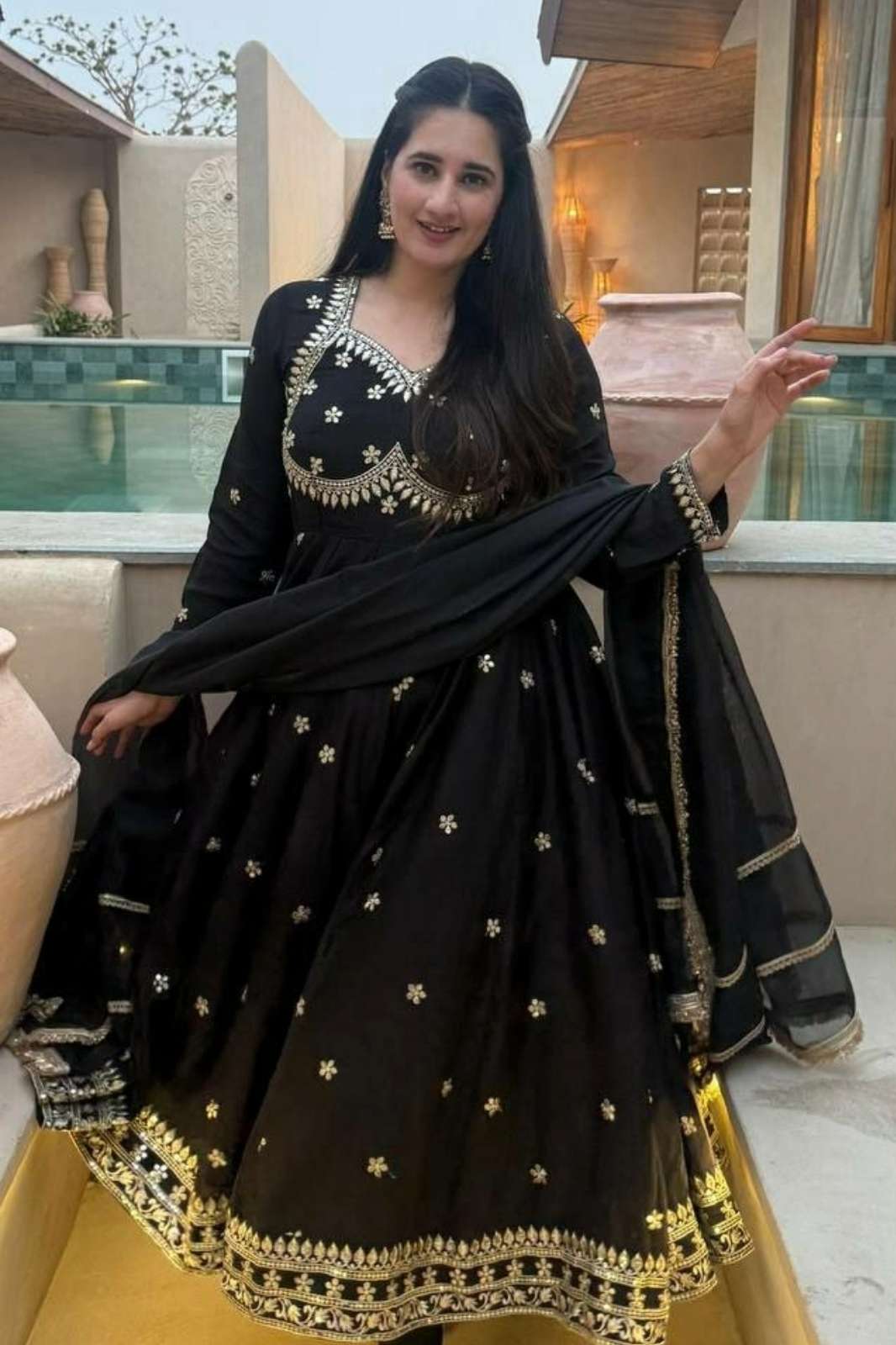 Shri Balaji Emporium 21862 ready to wear Heavy Vichitra Silk Suit With Sequence And Embroidery Work