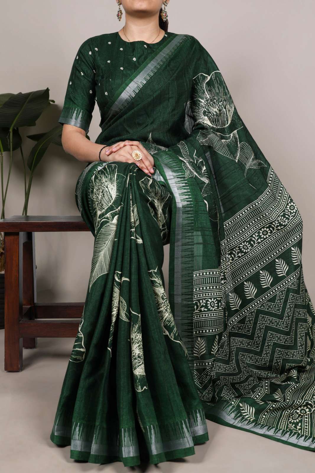 Shri Balaji Emporium 22027 Slub Silk Floral Printed sarees collection With Zari Border 