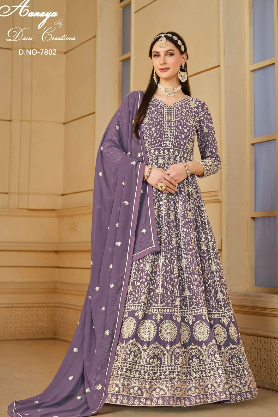 Shri Balaji Emporium 22221 NET FABRIC HEAVY WORK GOWN