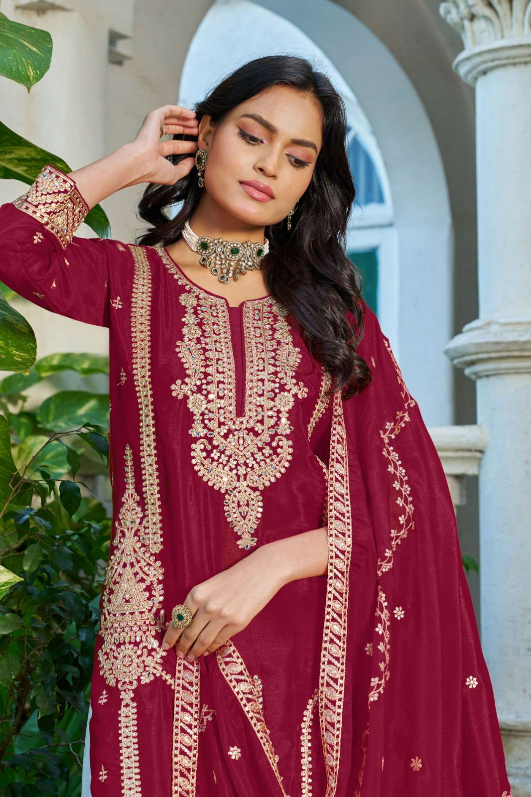 Shri Balaji Emporium 22341 CHINON SUIT WITH DESIGNER EMBROIDERY WORK