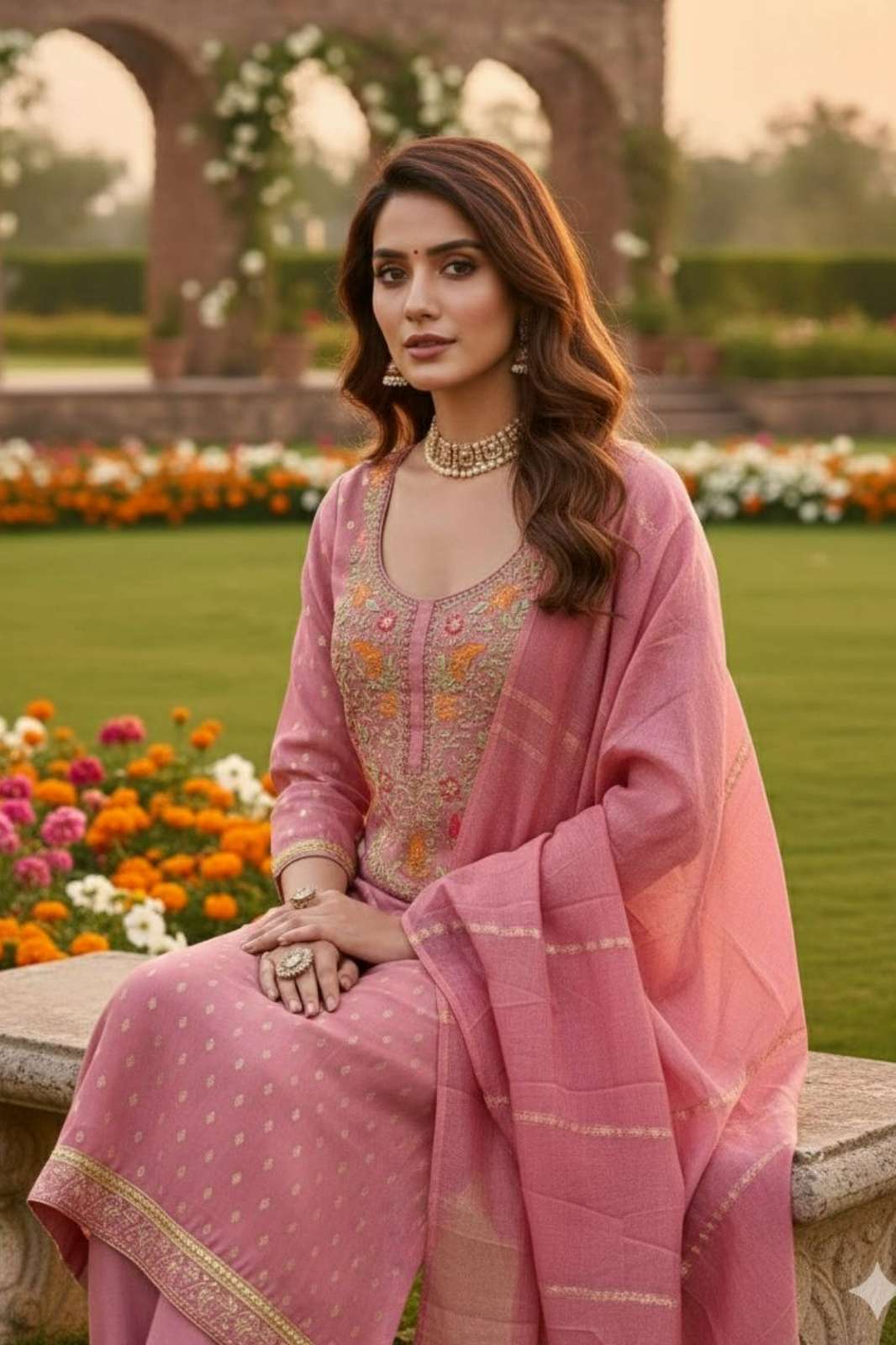 Shri Balaji Emporium 22342 JACQUARD SUIT WITH WOVEN EMBROIDERY WORK