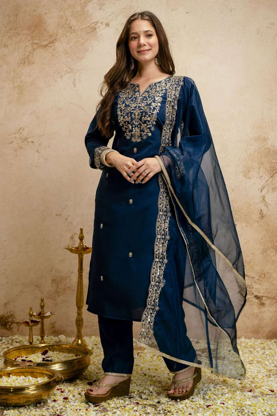 Shri Balaji Emporium 22351 MULTI FABRIC SUIT WITH DESIGNER EMBROIDERY WORK