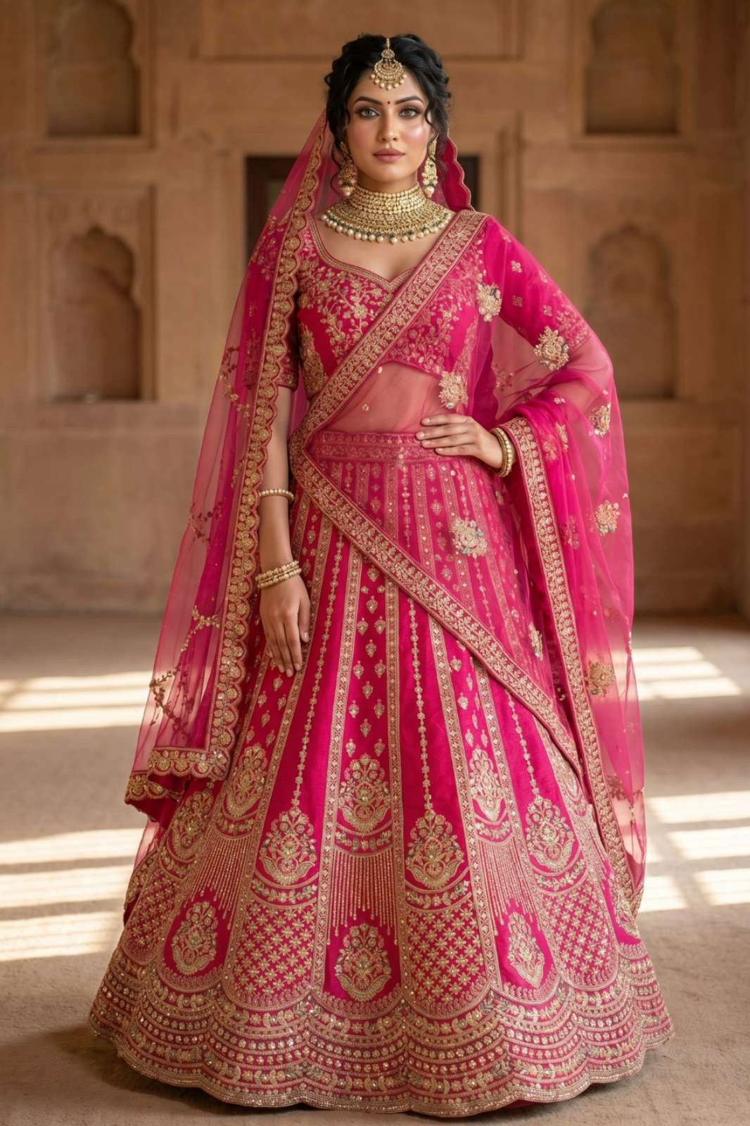 Shri Balaji Emporium 22358 SILK LEHENGA WITH DOUBLE DUPATTA
