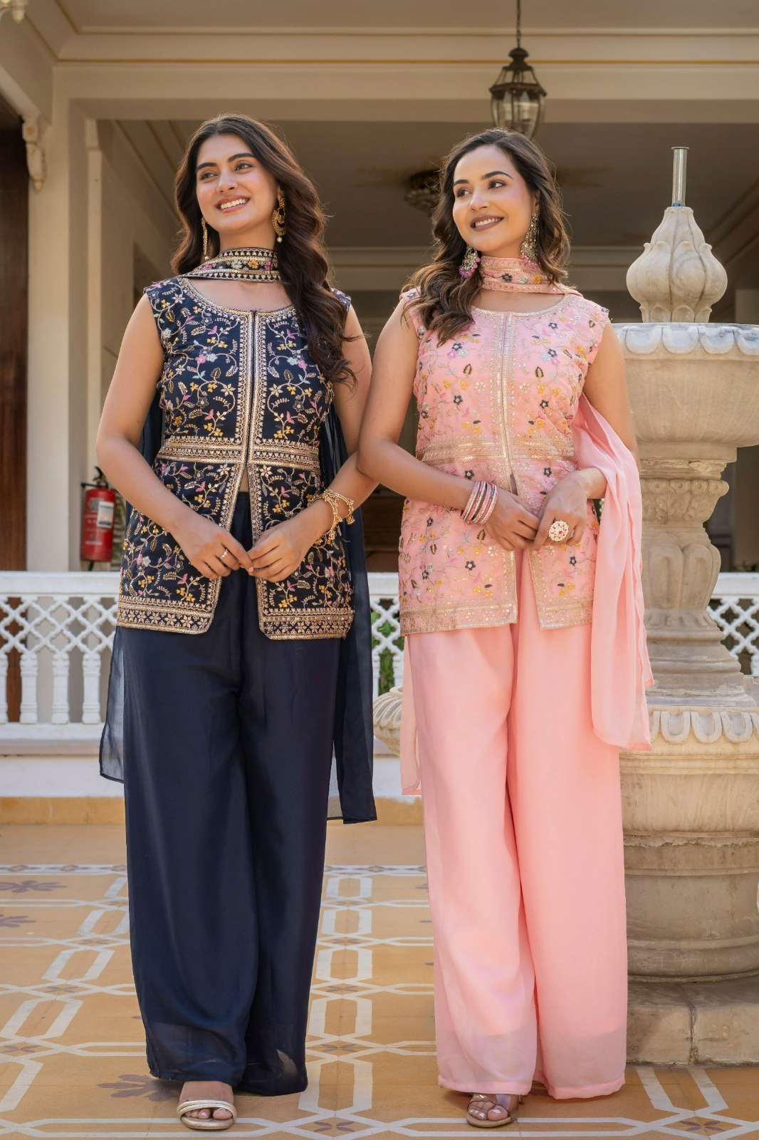 Shri Balaji Emporium 22380 Premium Star Georgette Suit with Heavy Embroidered Work
