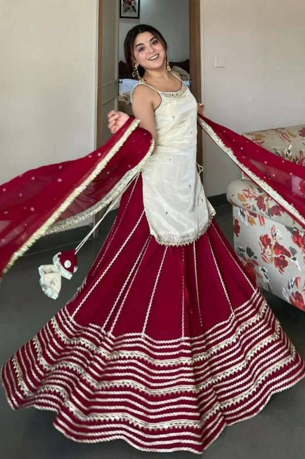 Shri Balaji Emporium 22384 Ready To Wear Fendy Silk Suit with Real Mirror Work