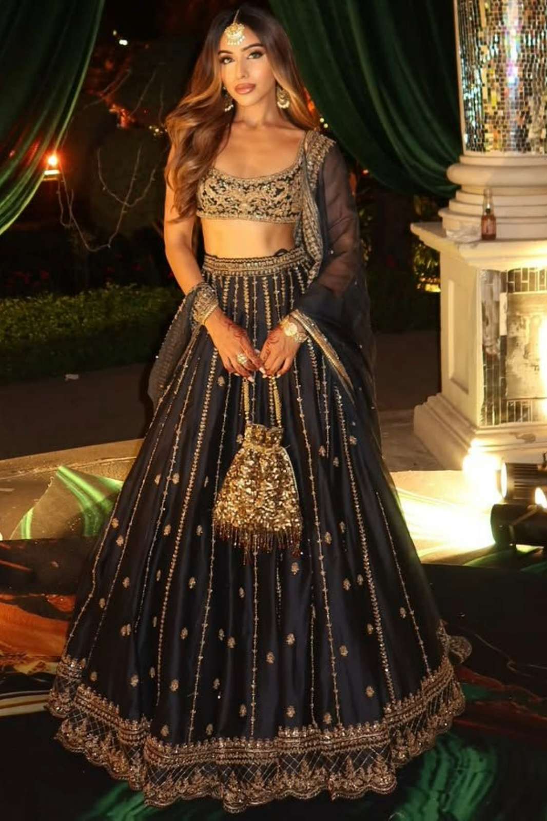 Shri Balaji Emporium 22427 Crepe silk lehenga with sequins dori & zari work for Wedding wear