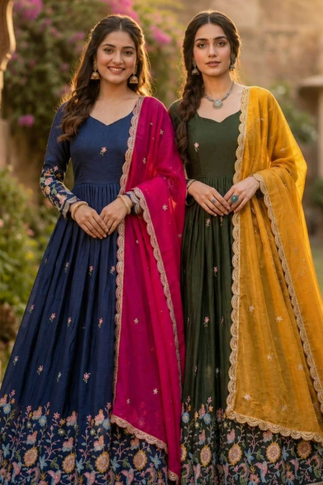 Shri Balaji Emporium 22449 Fendi Silk lehenga With Heavy Pipe Sequins & Zari Thread Embroidered work