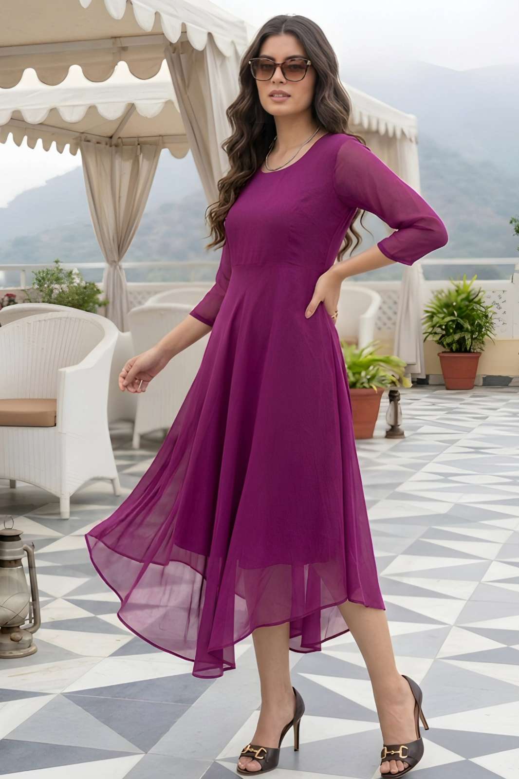 Shri Balaji Emporium 22470 and 22471 Georgette Fabric Floral dress for this Summer Season
