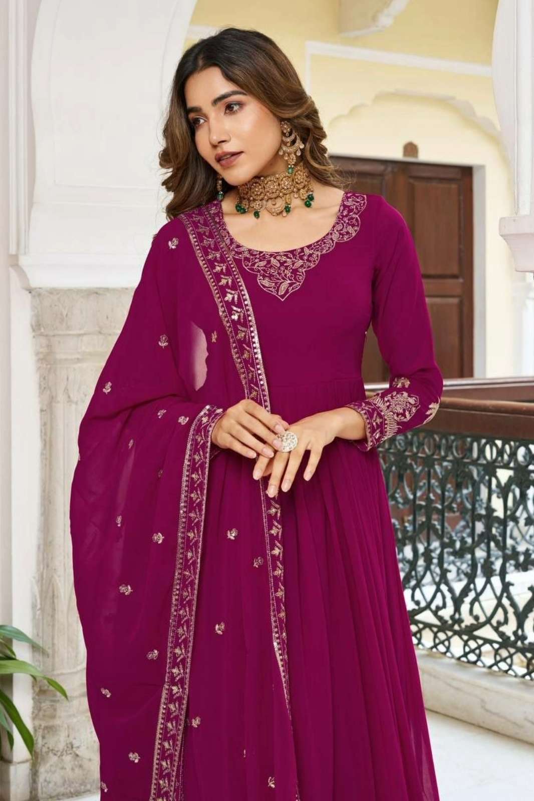 Shri Balaji Emporium 22510 Faux Georgette Suit with heavy Embroidered Sequin & Thread work