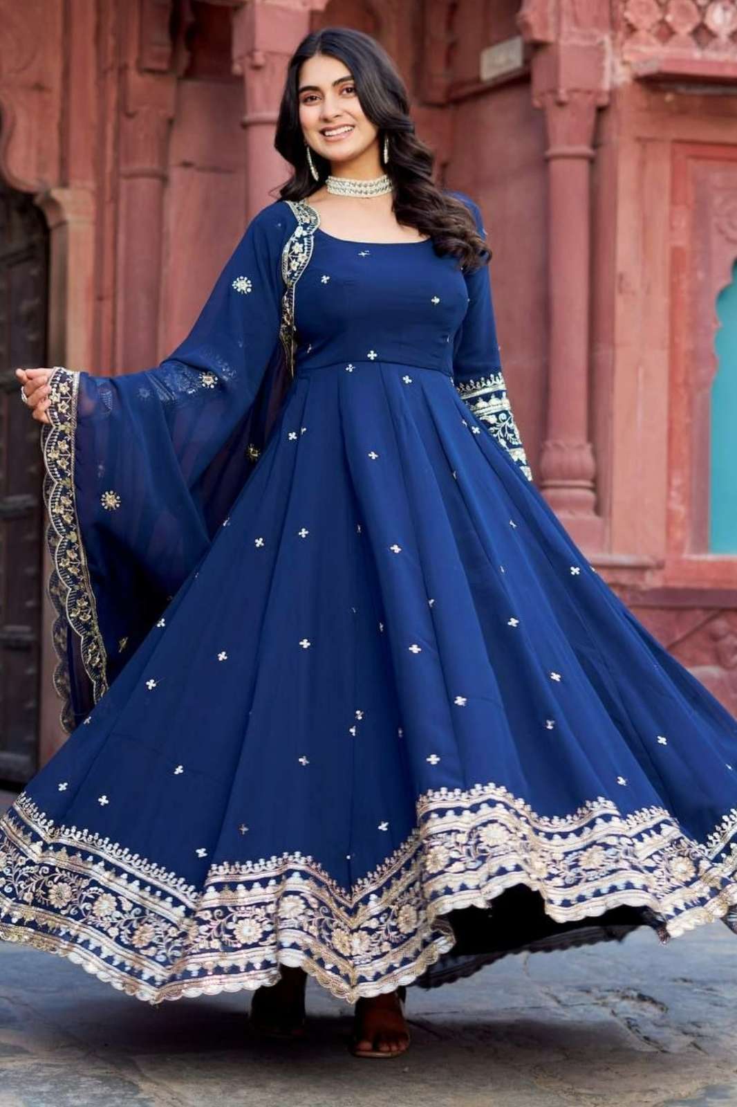Shri Balaji Emporium 22511 Faux Georgette Suit with heavy Embroidered Sequin & Thread work