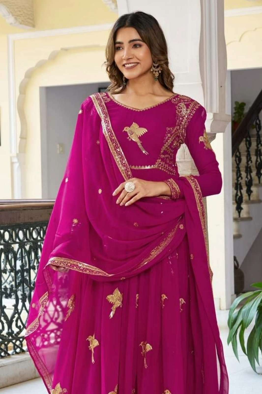 Shri Balaji Emporium 22512 Presents Faux Georgette Thread and Sequence work Suit 