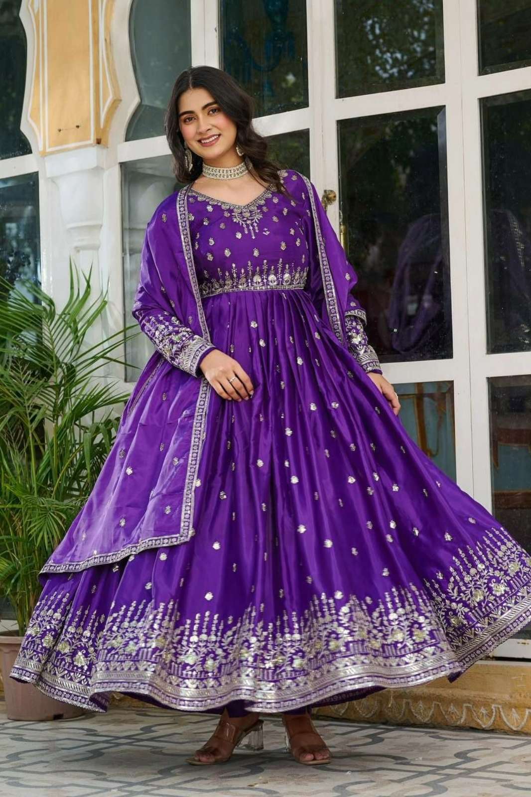 Shri Balaji Emporium 22513 Presents American Silk Thread and Sequence work Gown 