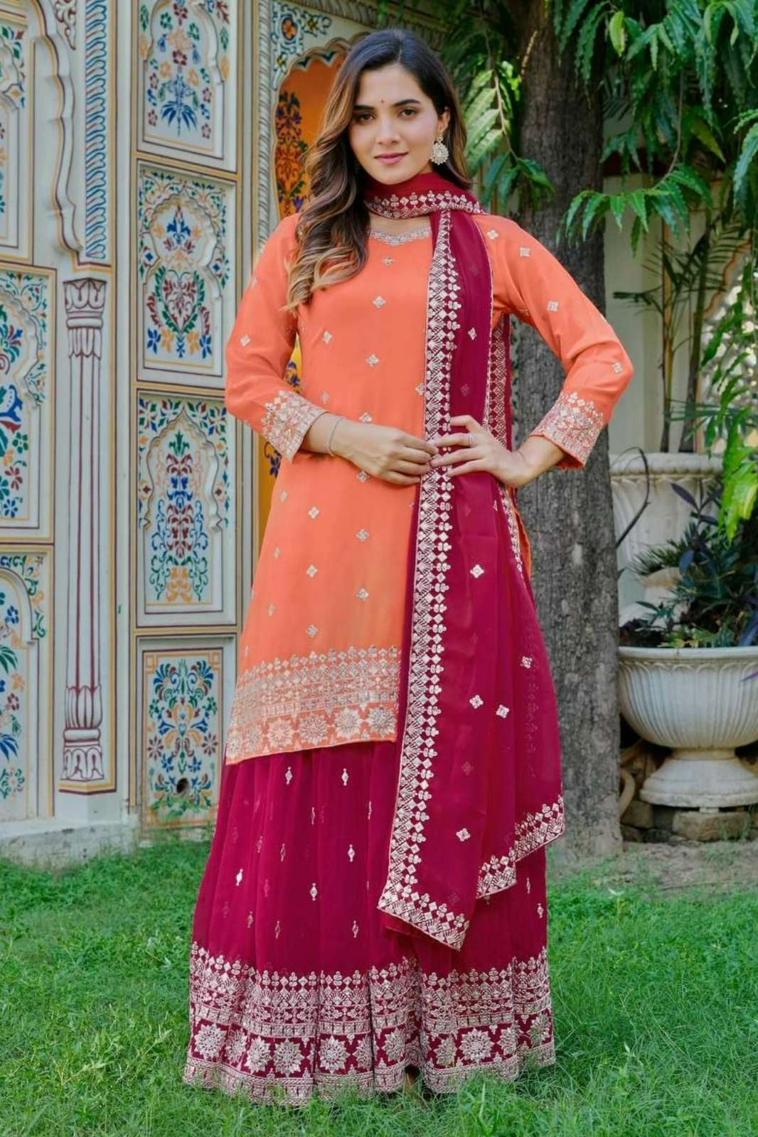 Shri Balaji Emporium 22515 Premium Faux Georgette  Embroidery with Sequin & Thread work Suit 