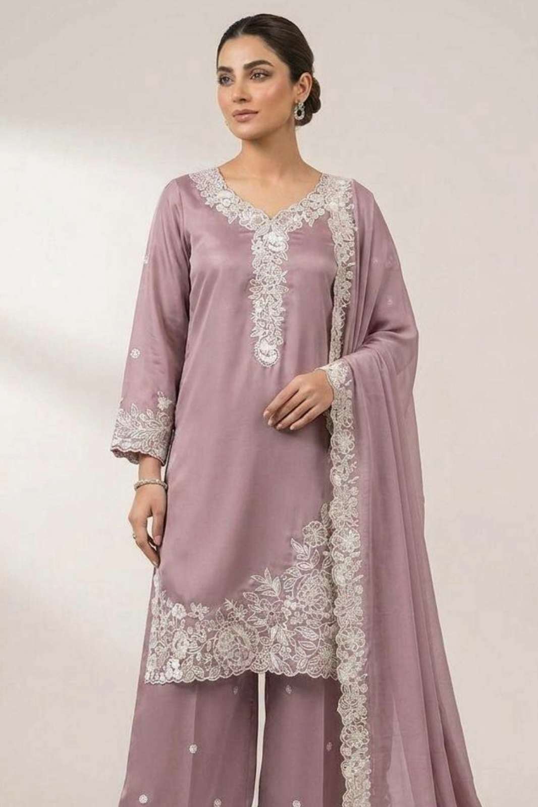 Shri Balaji Emporium 22523 FRENCH CRAPE SEQUENCE EMBROIDERY WORK SUIT
