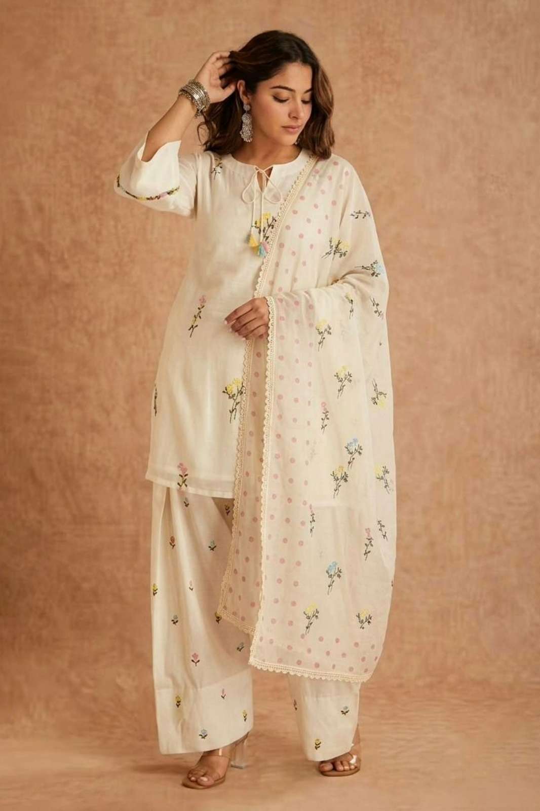 Shri Balaji Emporium 25699 Pure Cotton Silk Multi Needle and Embroidery Work Suit 