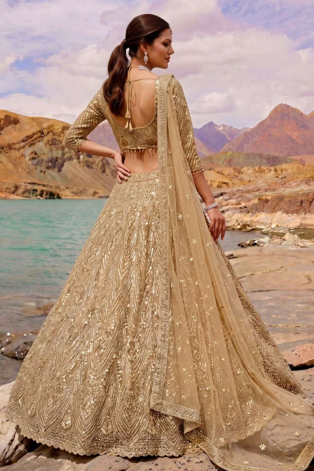 Shri Balaji Emporium 3019 Heavy Net Zari Embroidery wedding wear Lehenga 