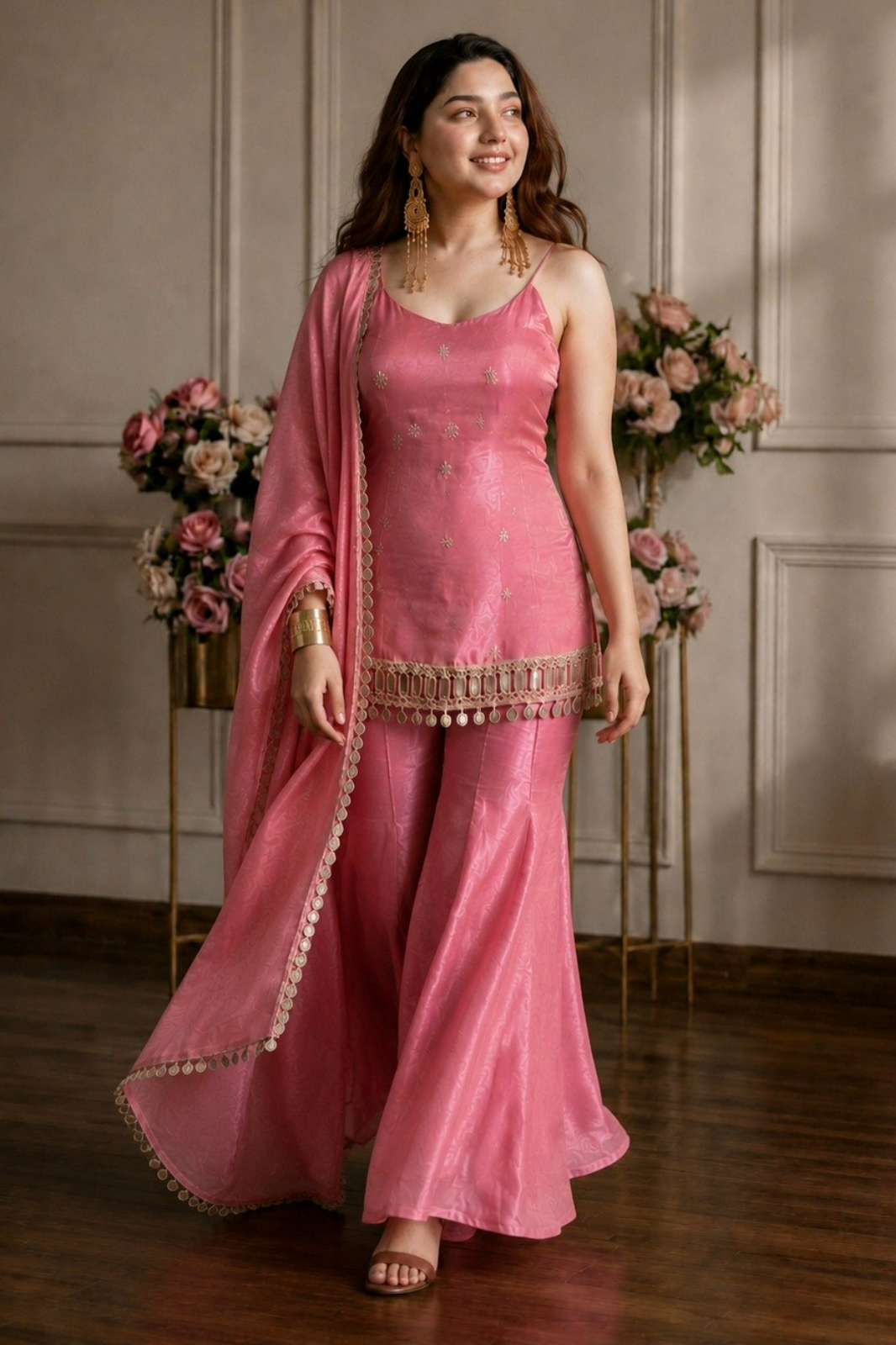 Shri Balaji Emporium 385  A Presents Premium Fandy Fabric Suit with Zari & Sequence Embroidery Work