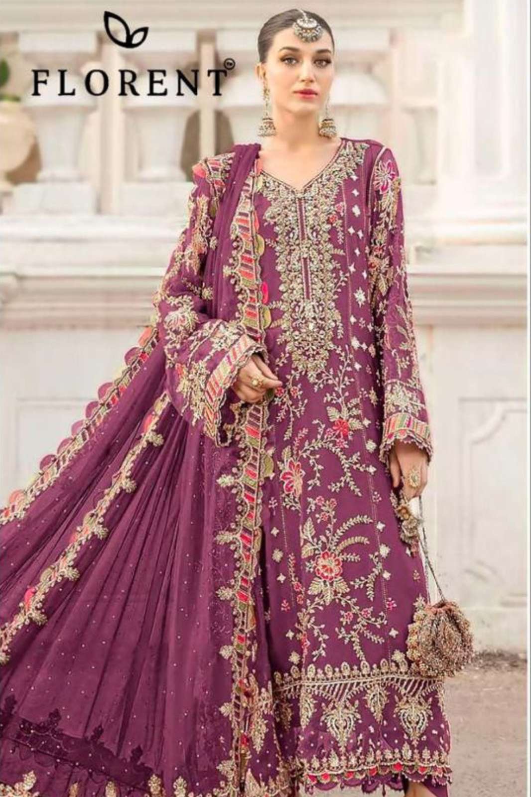 Shri Balaji Emporium DNO 1055 Heavy Chinon with Heavy Embroidery Designer Salwar Suit