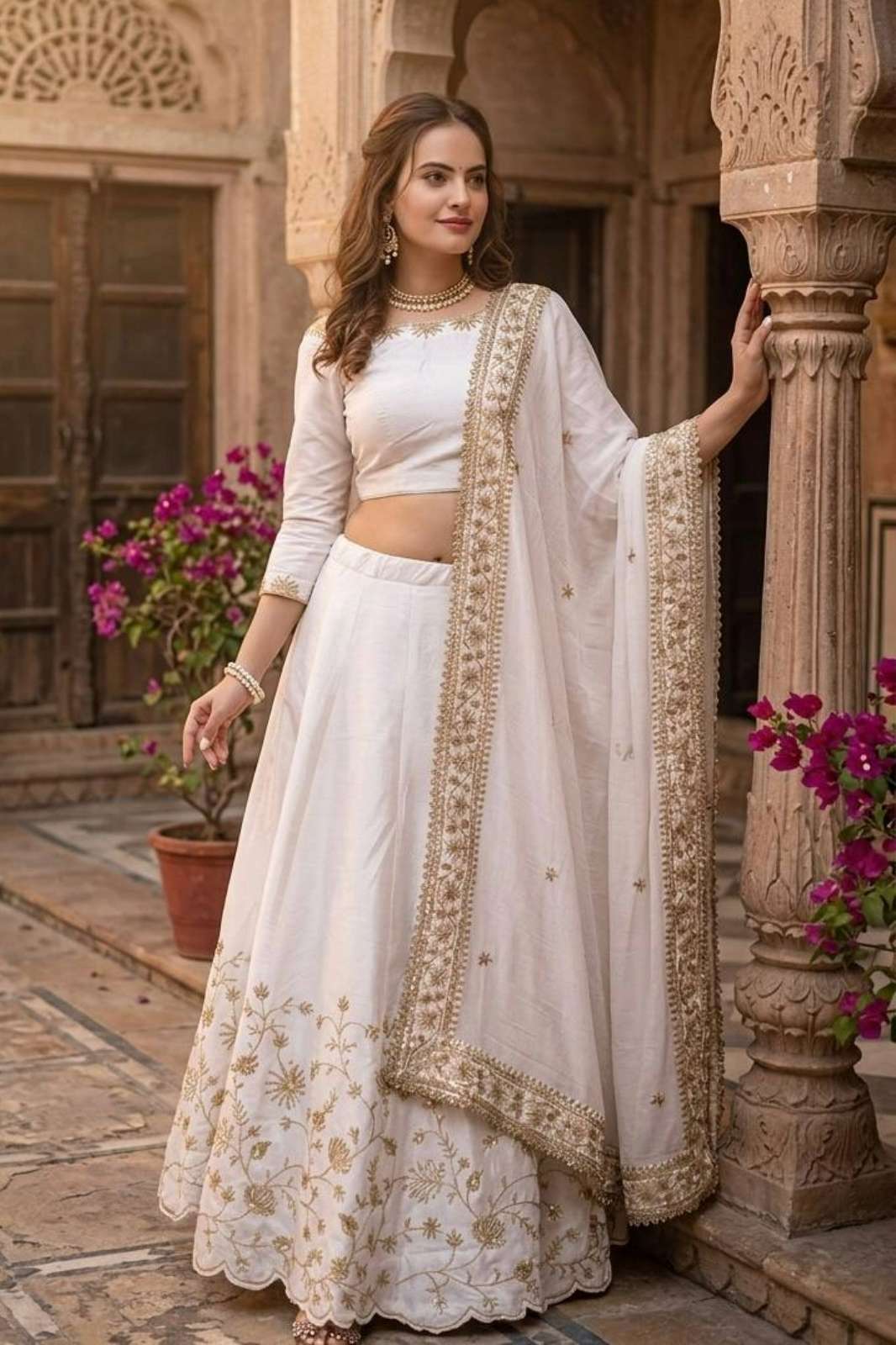 Shri Balaji Emporium FB L261 Stylish Premium slub silk lehnga with zari and sequins work 