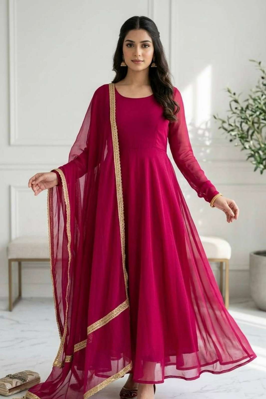 Shri Balaji Emporium FB L329 Elegant Georgette Anarkali Suit 