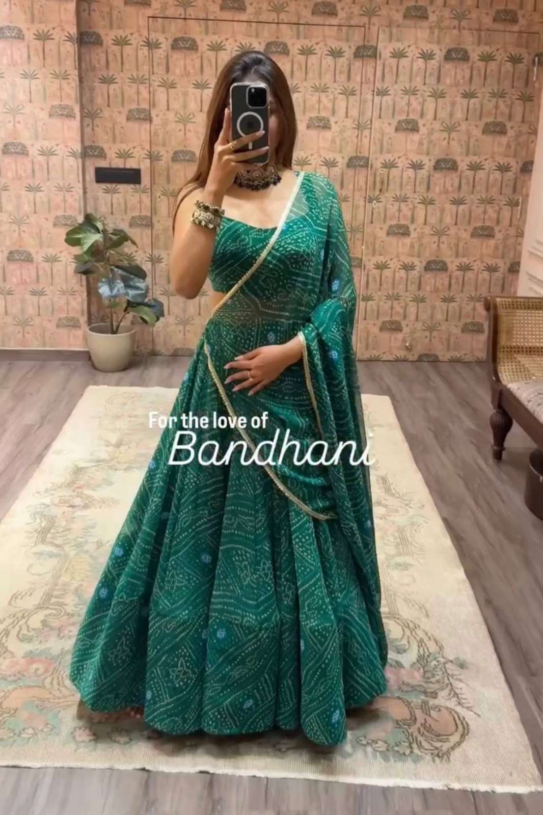 Shri Balaji Emporium FB L338 Faux Georgette bandhani print lehenga 