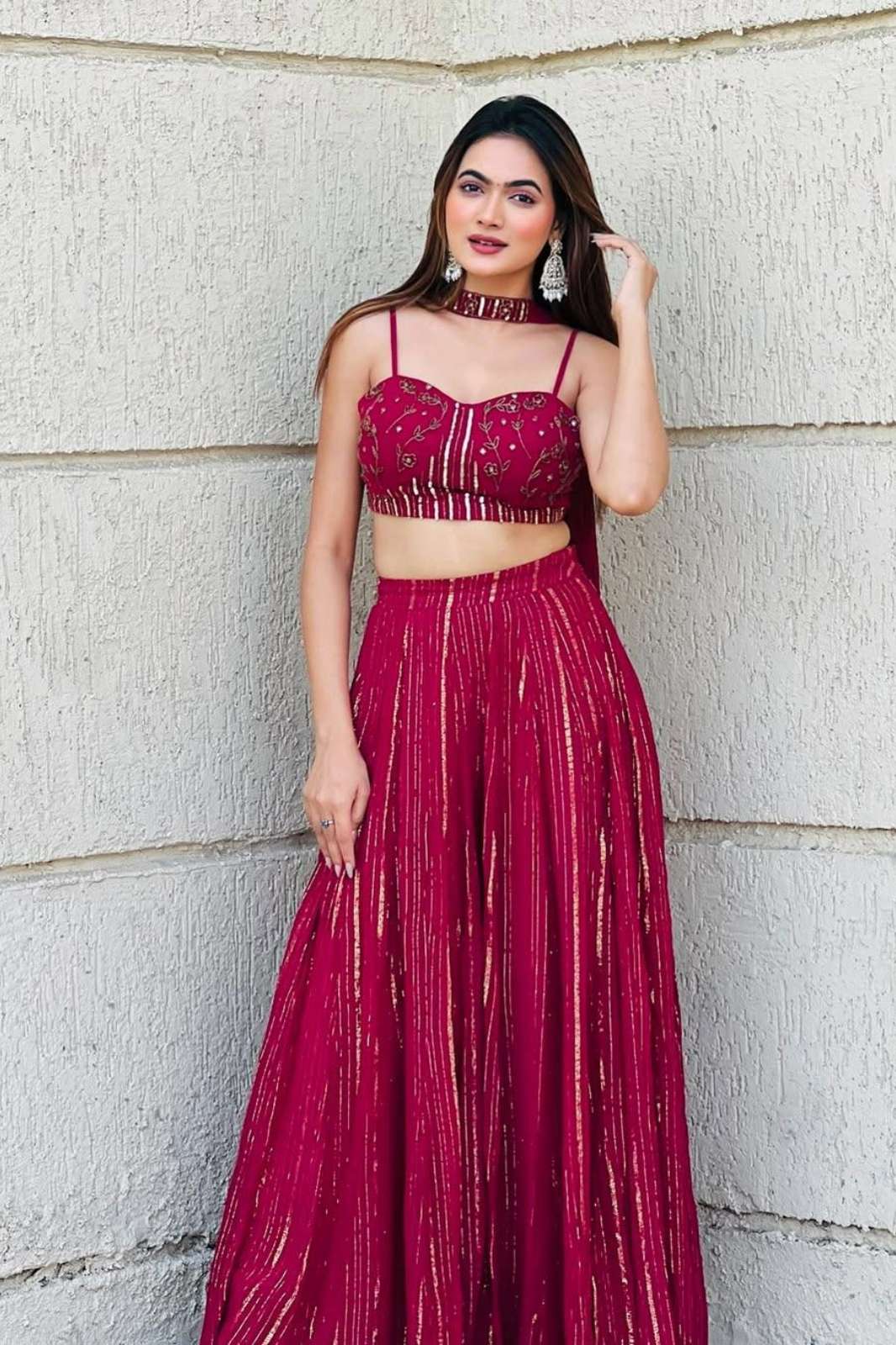 Shri Balaji Emporium FB L376 Stylish Pure viscose Georgette lining lehenga 