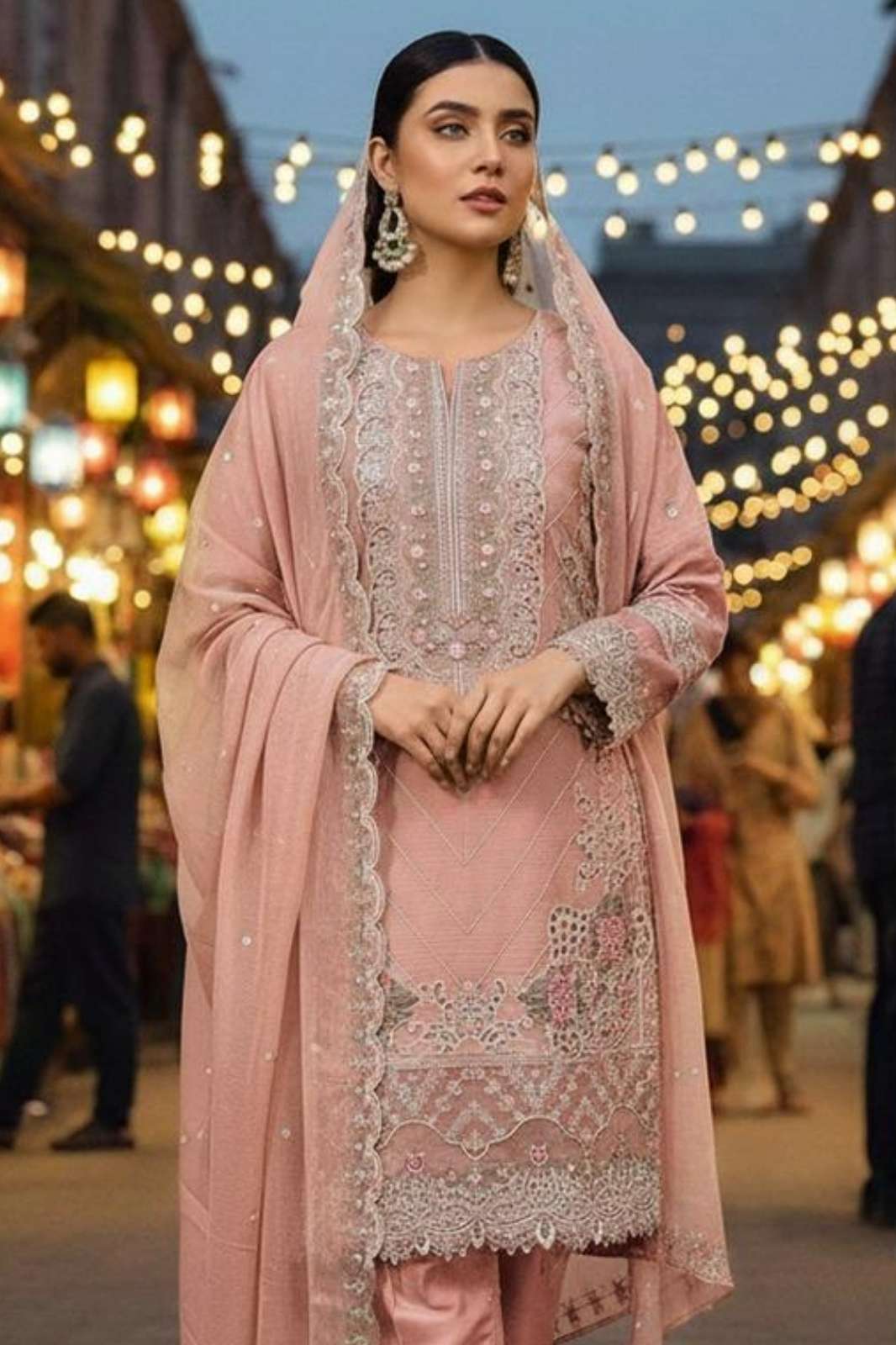 Shri Balaji Emporium HF 501 Presents Chiffon Heavy Work Suit Collection