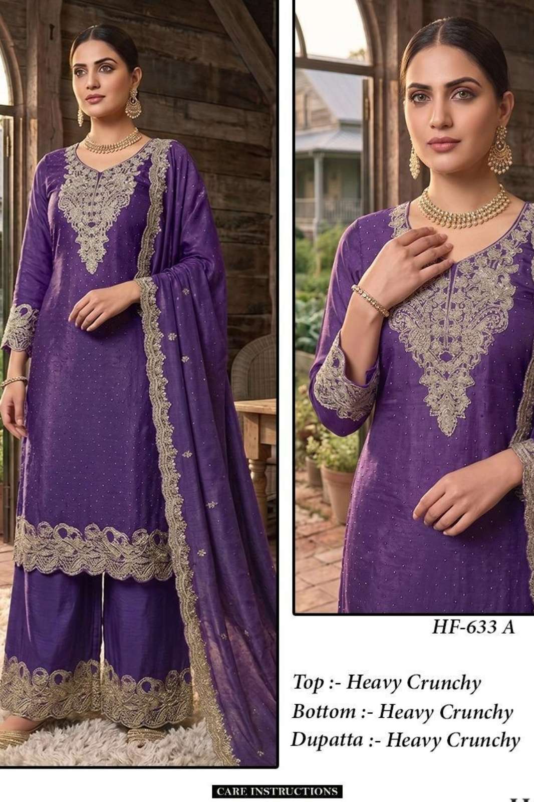 Shri Balaji Emporium HF 633 Presents Hevay crunchy heavy work Suit Collection
