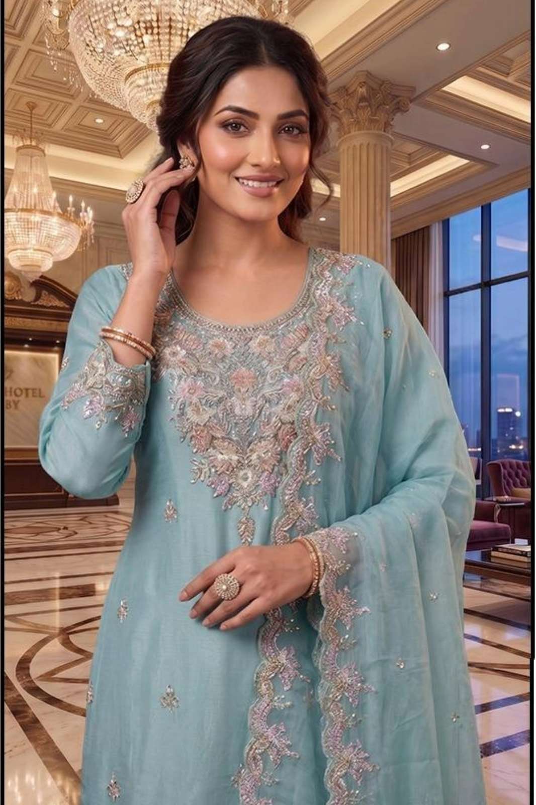 Shri Balaji Emporium HF 806 Presents chiffon heavy work Suit Collection