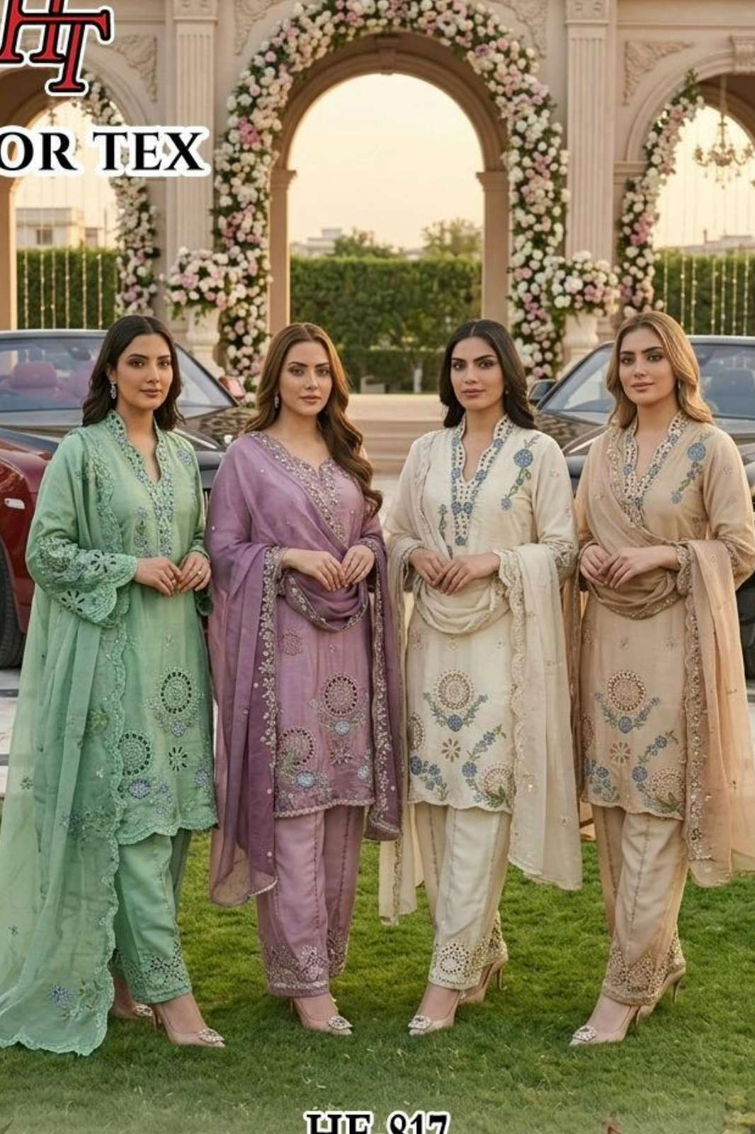 Shri Balaji Emporium HF 817 Presents crystal viscose Heavy work Suit Collection