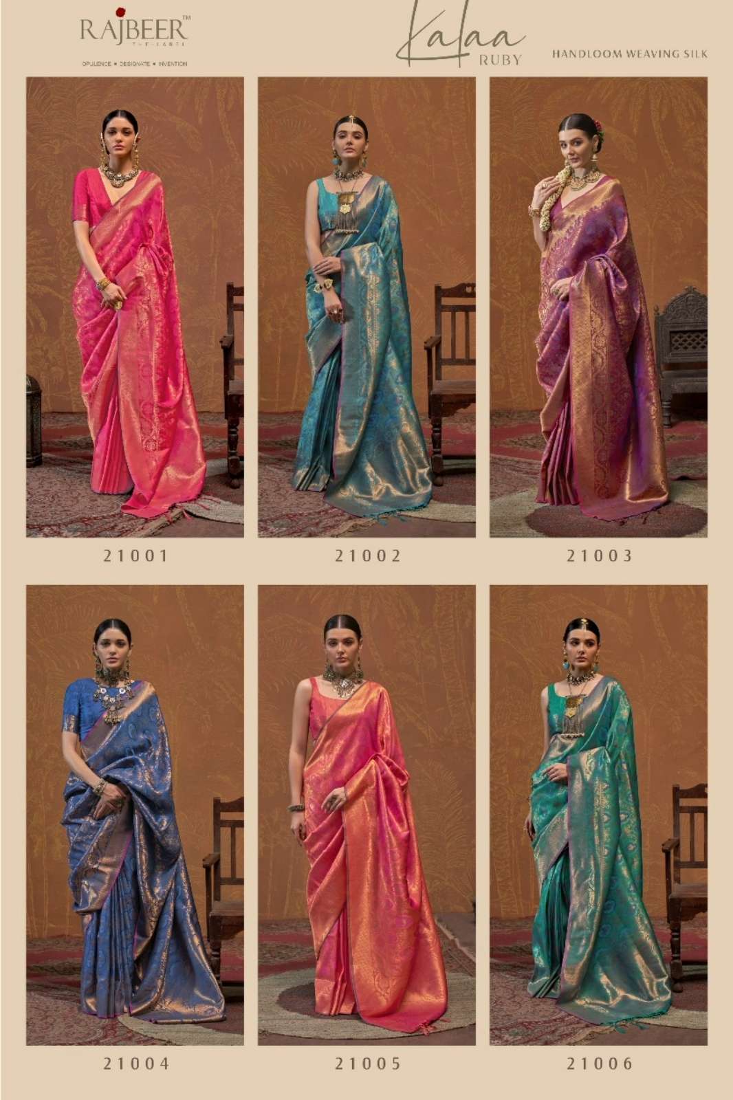 Shri Balaji Emporium Kalaa ruby HANDLOOM WEAVING SILK SAREES COLLECTION 