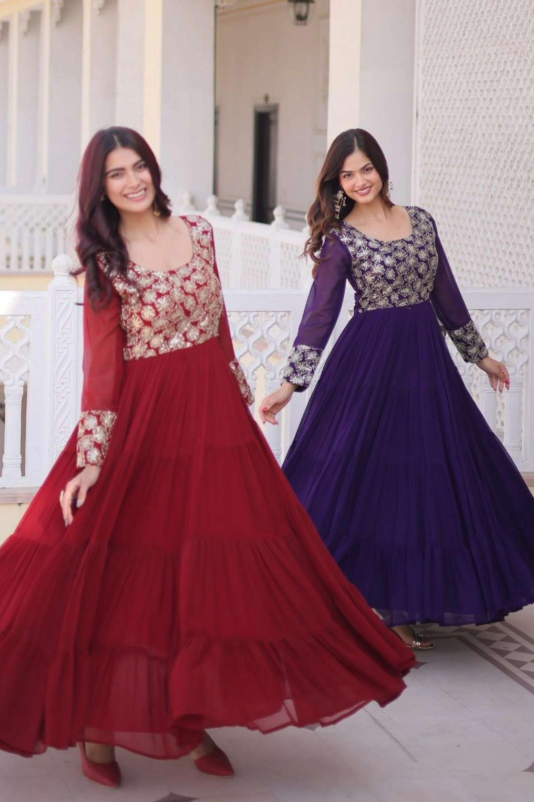 Shri Balaji Emporium LW 9309 Faux Blooming Georgette Suit With Sequins & Zari with Pipe Embroidered work