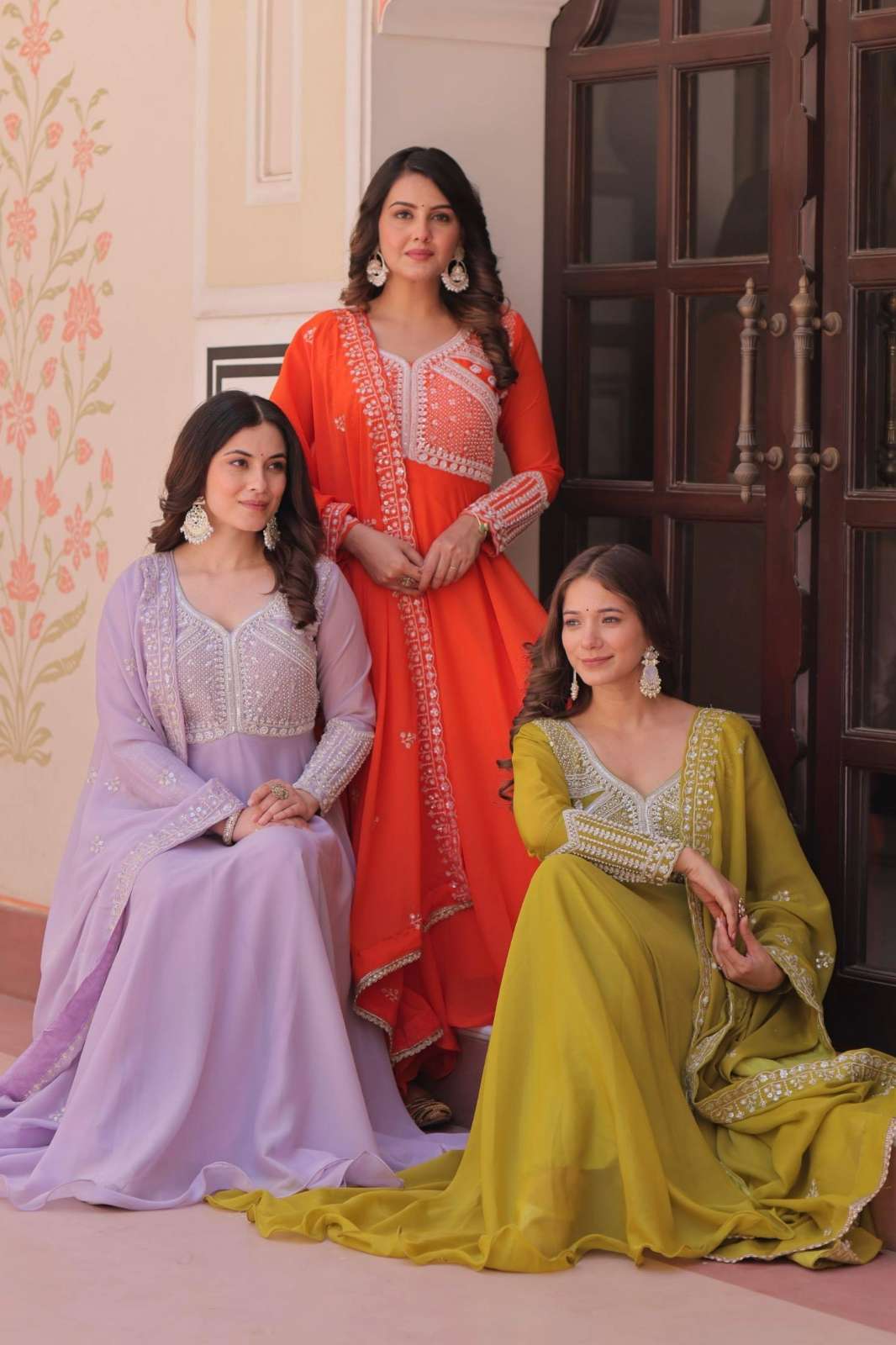 Shri Balaji Emporium LW 9313 Star Georgette With Rich Sequins Coding & Beads Embroidered work Suit 