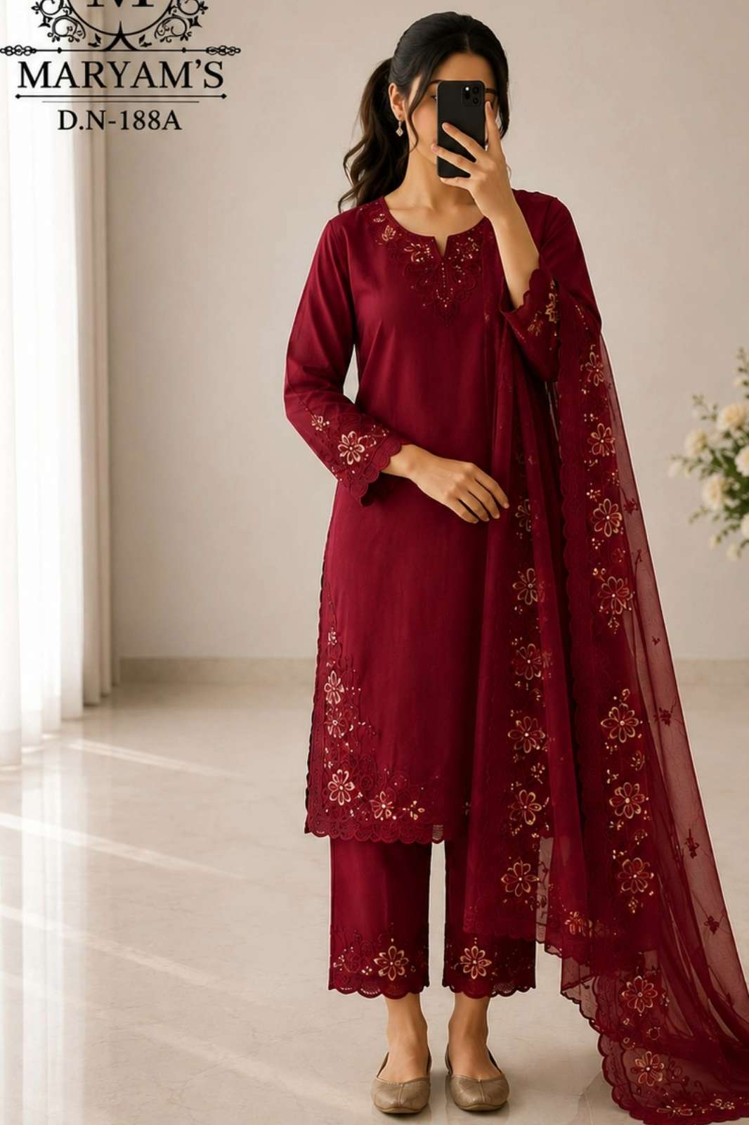 Shri Balaji Emporium MARYAMS 188 Heavy jimmy Choo With Embroidery Sequence and Moti Work Suit