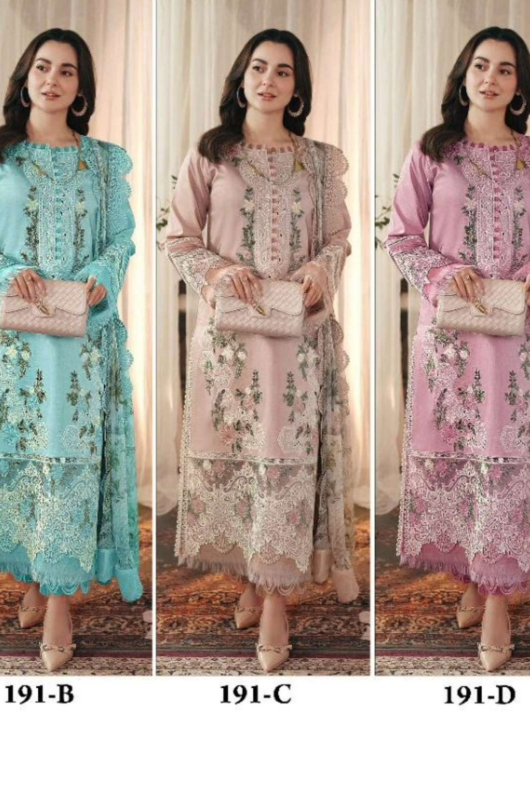 Shri Balaji Emporium MARYAMS 191 Heavy Cotton With Embroidery Sequence Work Suit Collection