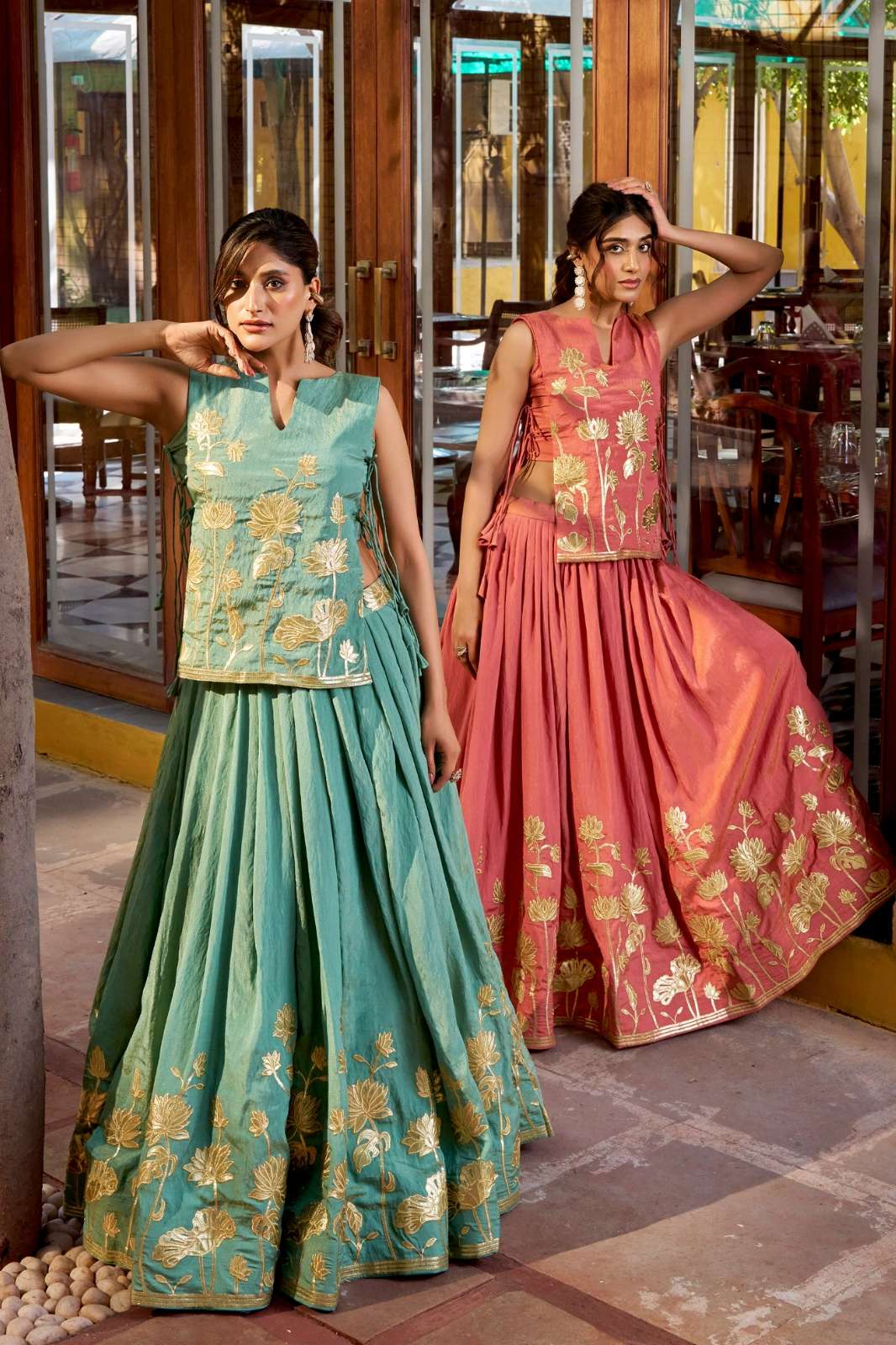 Shri Balaji Emporium NIVRITI Presents Pure Shimmer lehenga with Thread Embroidery and Foil Work