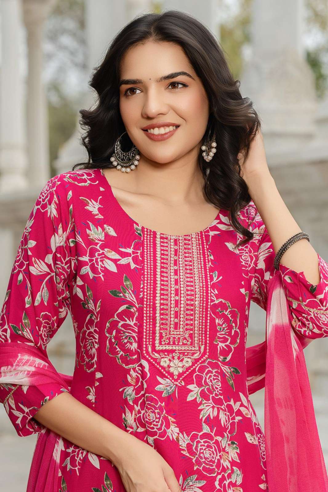 Shri Balaji Emporium PARTHI  Rayon Printed Designer Salwar Suit